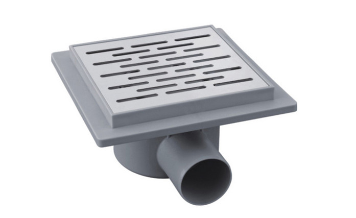 Plastikowy 360 obracający się prysznic Odpady poziome wyjście SS Ceramic Cover Podłogowy odpływ prysznicu