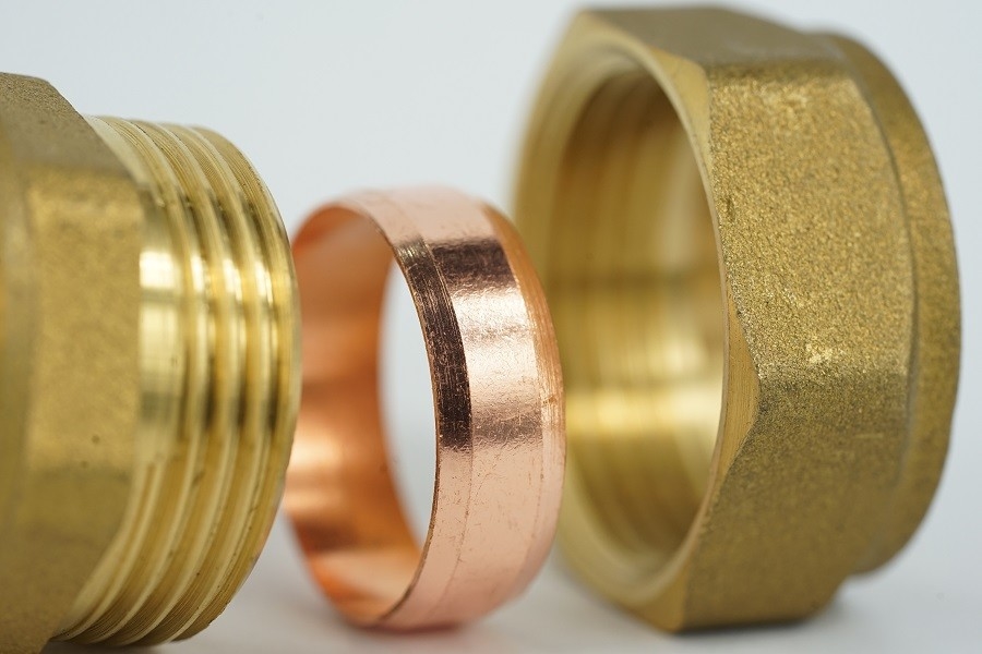 Miedziane rdzeń Forged Brass Rury Fittings Kompresji Rury Cap BS864-2 Standard