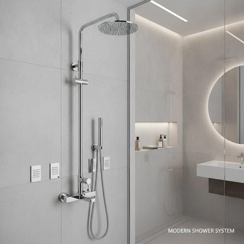 Wyniki chromowe z prysznicem głowy i SPA Waist Jet Idealne do nowoczesnych instalacji łazienkowych